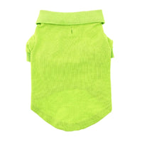 Doggie Design Tee's Lime Green Flash Solid Collared Dog Polo Shirt