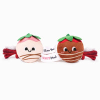 Hugsmart Products Inc Dog Toys Woof Love Sweet ChocoBerries Plush Squeak Rope Dog Toy