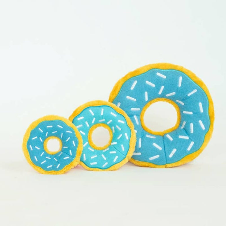 Zippypaws dog toys Mini Blueberry Donutz Sprinkles Squeaky Dog Toy - 3 Sizes