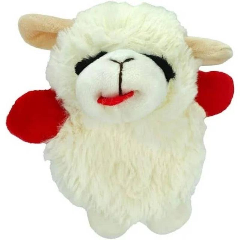 Multipet dog toys Mini Lamb Chop Crinkle Plush Dog Toy