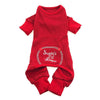 Christmas Holiday Red "Santa's Lil Helper" Embroidered Pet Pajamas