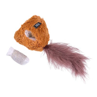 ZippyClaws Cat Toys Squirrel Refillablez Bushy Throw Plush Cat Toy