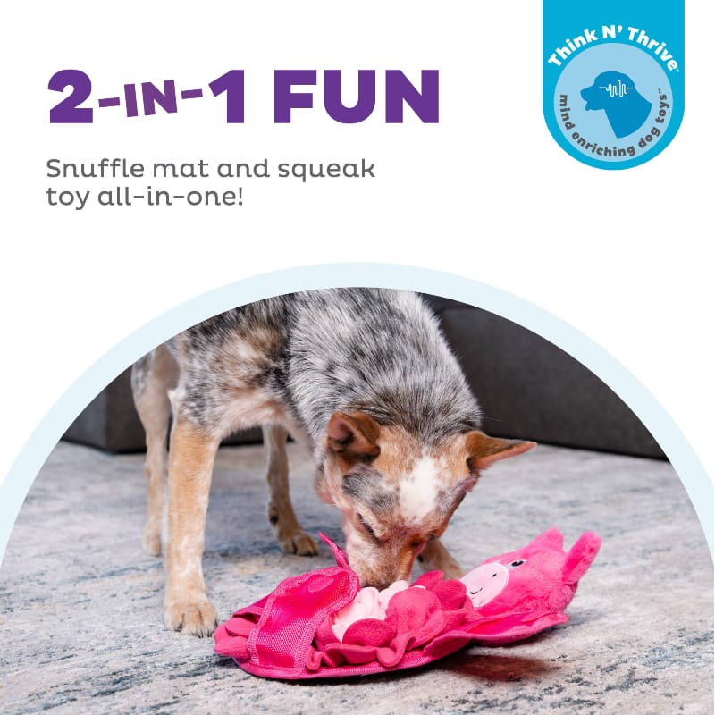Outward Hound dog toys Snuffle Palz Pink Pig Interactive Treat Puzzle Dog Toy