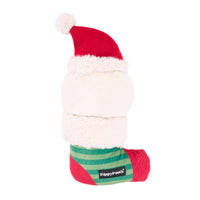 EcoZippy Christmas Holiday Santa Stocking Plush Squeaky Dog Toy