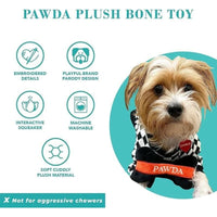 Haute Diggity Dog dog toys Pawda Bone Plush Squeak Dog Toy