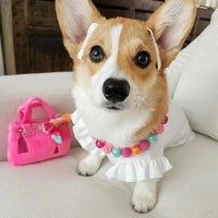 Haute Diggity Dog dog toys Barkin Bag Pink w/ Scarf Plush Squeak Dog Toy