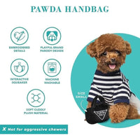 Haute Diggity Dog dog toys Pawda Black Handbag Plush Squeak Dog Toy
