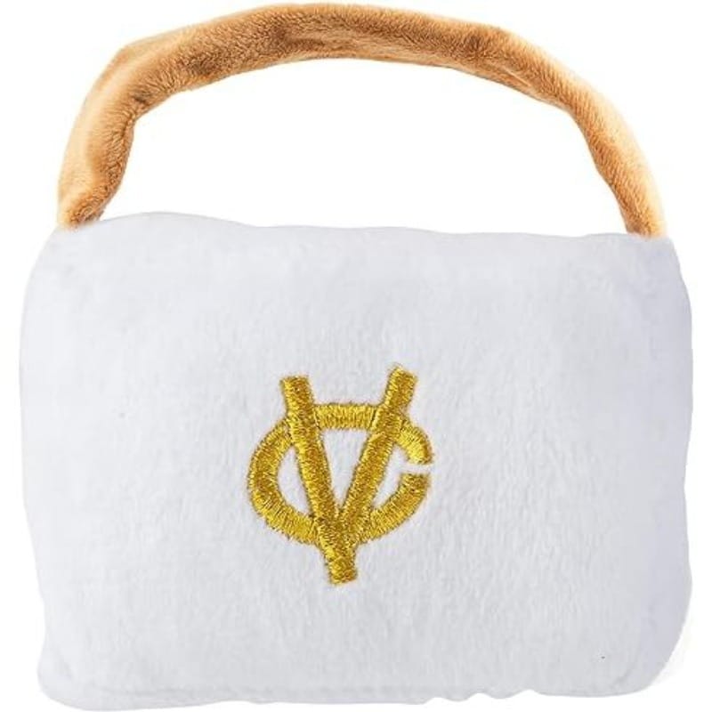Haute Diggity Dog dog toys White Chewy Handbag Plush Squeak Dog Toy - 3 Sizes