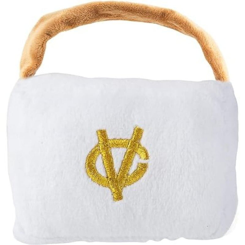 Haute Diggity Dog dog toys White Chewy Handbag Plush Squeak Dog Toy - 3 Sizes