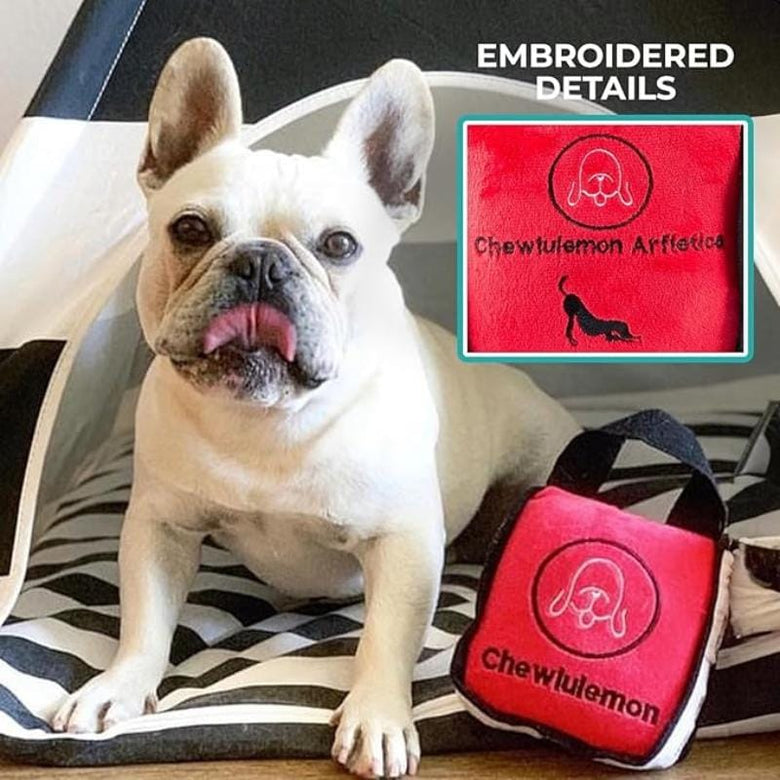 Haute Diggity Dog dog toys Chewlulemon Tote Bag Squeaker Plush Dog Toy