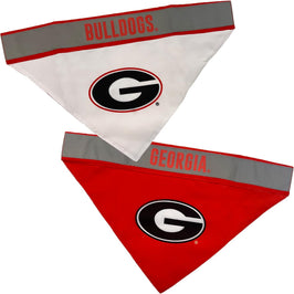 Georgia Bulldogs Reversible Reflective Pet Bandana - S/M