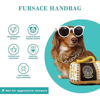 Haute Diggity Dog dog toys Fursace Handbag Plush Squeak Dog Toy