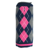 The Worthy Dog SWEATERS S Aberdeen Argyle Navy & Pink Pet Sweater