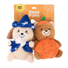 Halloween Cheeky Chumz Jr Pumpkin Bear & Dog Wizard Plush Dog Toy Set - 2 Pk