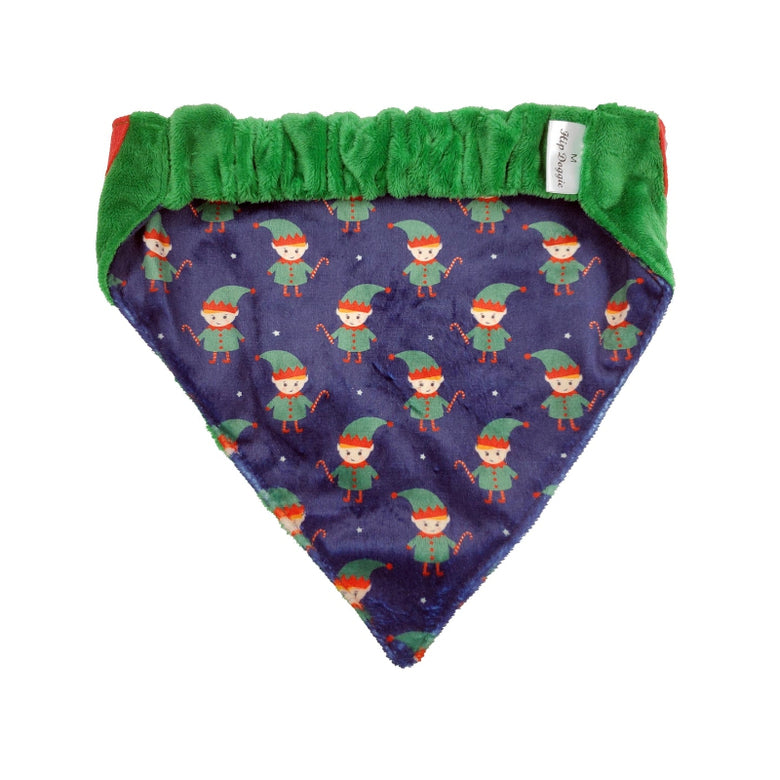 Christmas Holiday Reversible Elf Dog Bandana