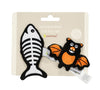 Pearhead, Inc. Cat Toys Pawloween Skeletal Fish & Bat Halloween Cat Toy Set - 2 Pc