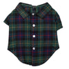 The Worthy Dog CollardShirts XS MacLeod Tartan Forest Green & Navy Plaid Collard Dog Shirt