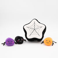 Halloween Burrow Spider Web Interactive Dog Toy Set - 4 Pc