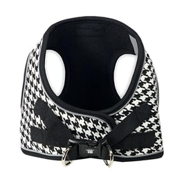 Barker's Bowtique Harnesses XXS Houndstooth Black & White Dog Harness Vest