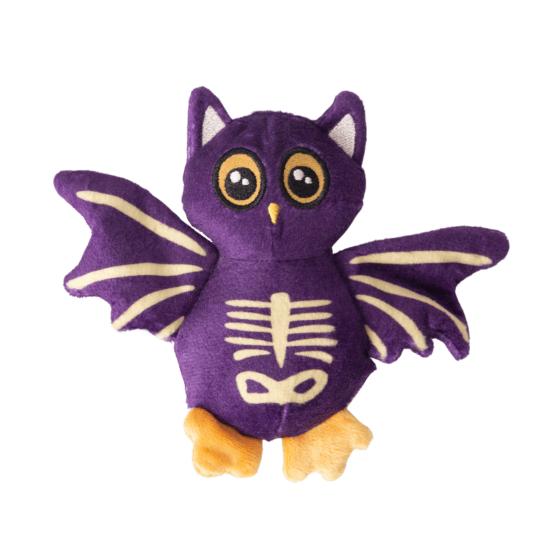SnugArooz dog toys Halloween Baby Skel-E-Bat Purple Plush Squeak Dog Toy