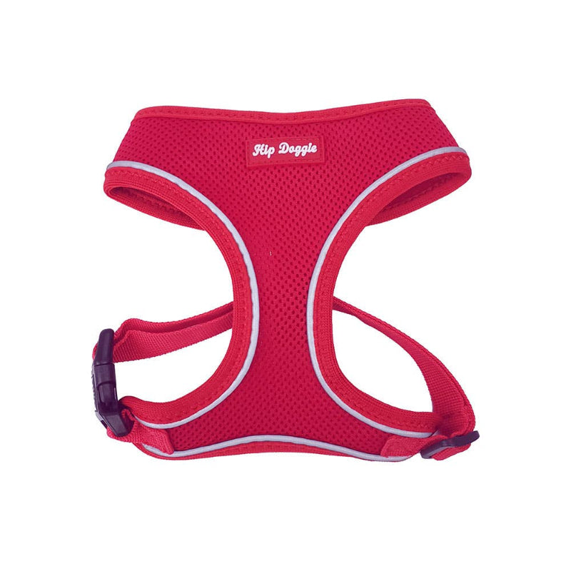 Barker's Bowtique Barker's Bowtique - Hip Doggie - Old Header Cards -  Ultra Comfort Harness - Red: XS