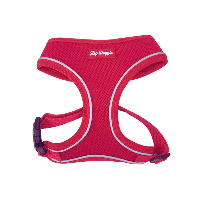 Barker's Bowtique Barker's Bowtique - Hip Doggie - Old Header Cards -  Ultra Comfort Harness - Red: XS
