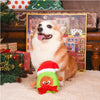 Hugsmart Products Inc dog toys Happy Woofmas Santa Avocado Plush Squeak Dog Toy