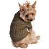 Doggie Design SWEATERS 100% Combed Cotton Cable Knit Dog Sweater - Herb Green