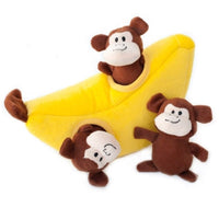 Zippypaws dog toys Burrow Monkey 'N Banana Interactive Dog Toy