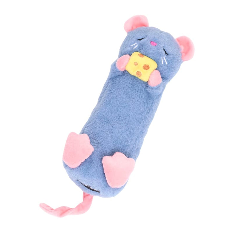ZippyPaws dog toys Mouse Snooziez with Shhhqueaker Plush Dog Toy