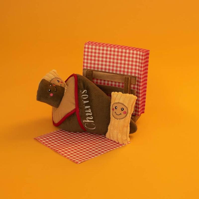 ZippyPaws dog toys Churro Cone Burrow Interactive Dog Toy
