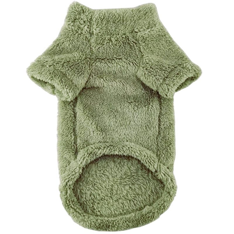 Doggie Design SWEATERS Moss Green Soft Warm Plush Dog Pullover
