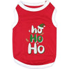 Parisian Pet® Tee's 2XS Ho Ho Ho Christmas Holiday Red Embroidered Dog T Shirt