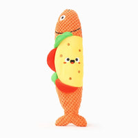 Hugsmart Products Inc dog toys Food Party Shaky Fish Taco Plush Dog Toy