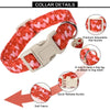 TM - PETWONG Collars "You Are Loved" Hearts with Charm Red Dog Collar