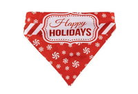 Happy Holidays Christmas Reversible Pet Bandana