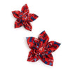 The Worthy Dog Bow Ties Preppy Bones Red White & Blue Flower Pet Collar Attachment - 2 Sizes