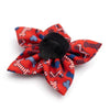 The Worthy Dog Bow Ties Preppy Bones Red White & Blue Flower Pet Collar Attachment - 2 Sizes