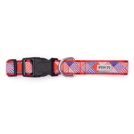 The Worthy Dog COLLARS Americana Patriotic Red White Blue Dog Collar