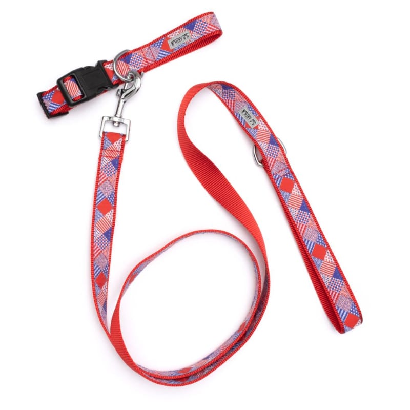 The Worthy Dog COLLARS Americana Patriotic Red White Blue Dog Collar