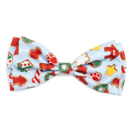 The Worthy Dog Collars S Cookies for Santa Paws Holiday Bow Tie Pet Collar Attachment - 2 Sizes