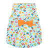 The Worthy Dog DRESSES XS Life's a Beach Blue with Orange Bow Summer Dog Dress