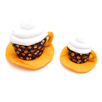 Pumpkin Spice Fall Season Party / Costume Pet Hat / Canvas Pet Toy - 2 Sizes