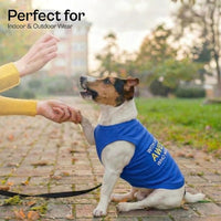 With A Shirt This Awesome Blue Embroidered Dog Tee