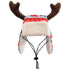 Christmas Ugly Sweater Antler Holiday Pet Hat with SnugFit