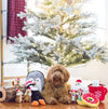 Christmas Holiday Burrow Yule Log Plush Squeak Dog Toy Set - 4 Pc