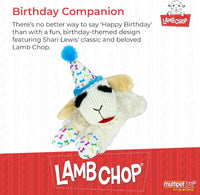 Lamb Chop w/ Birthday Hat Blue Plush Dog Toy - 10.5"