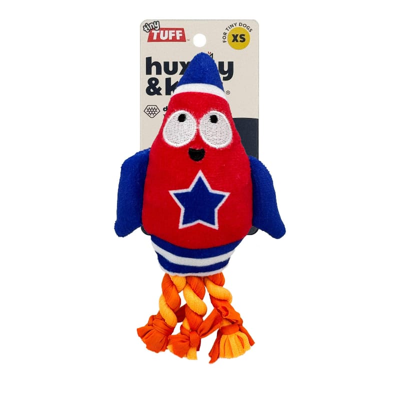Huxley & Kent Dog Toys Tiny Tuff Rocket Man Plush Squeak Dog Toy