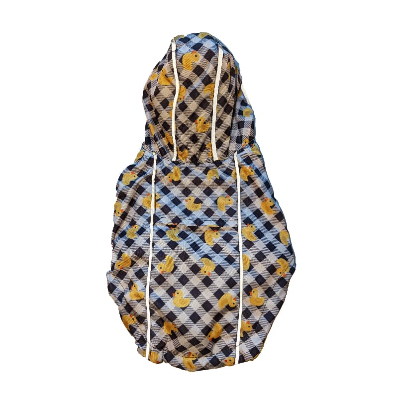 Barker's Bowtique Raincoat Yellow Ducks Reversible & Reflective Dog Raincoat