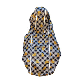 Yellow Ducks Reversible & Reflective Dog Raincoat